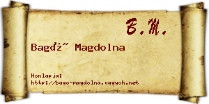 Bagó Magdolna névjegykártya